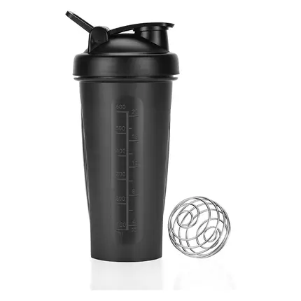 Generic Shaker Gym Bottle Perfect for Protein Shakes, Pre-workout with Wire Whisk Ball 0.8 L
