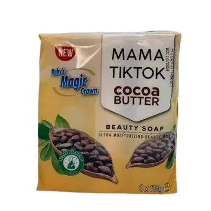 Ruby's Magic Crown Mama TikTok Soap Cocoa Butter Ultra Moisturizing Beauty Bar 115g (Pack of  72Pcs)