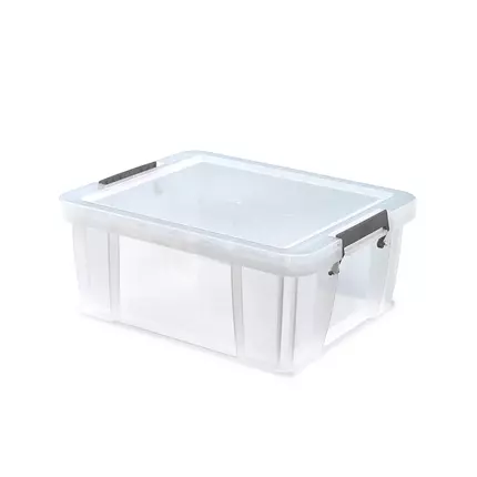 TBP Lock Type Storage Bin - 25 Ltrs - Transparent