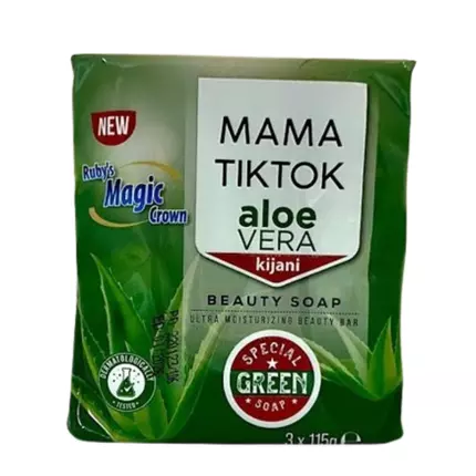 Ruby's Magic Crown Mama TikTok Soap Aloe Vera Kijani Ultra Moisturizing Beauty Bar 115g  (Pack of 72 Pcs)