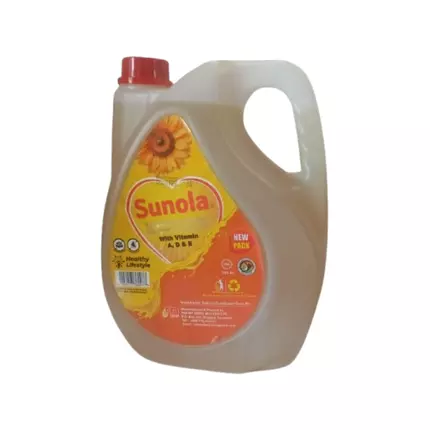 Sunola Pure Refined Sunflower Cooking Oil 3L