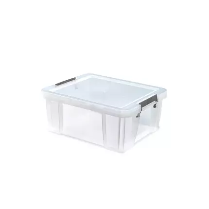 TBP Lock Type Storage Bin - 14 Ltrs - Transparent