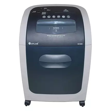 ATLAS Cross Cut Paper Shredder, 4x44mm, Heavy-Duty Design with Auto/Stop Reverse Mode to Clear Jams, Solid Steel Cutting Blades CC1840