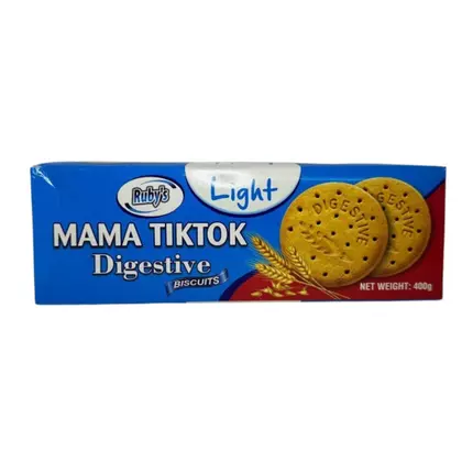 Mama TikTok Digestive Biscuit Light 400g (Pack of 12 Pcs)