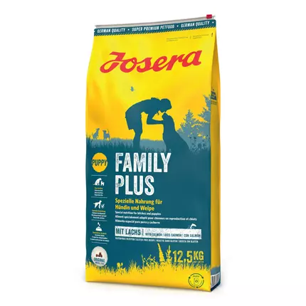 Josera Family Plus Dry Dog Food Super Premium Special Nutrition for Pregnant Dogs & Growing Puppies 12.5kg (E-EX)