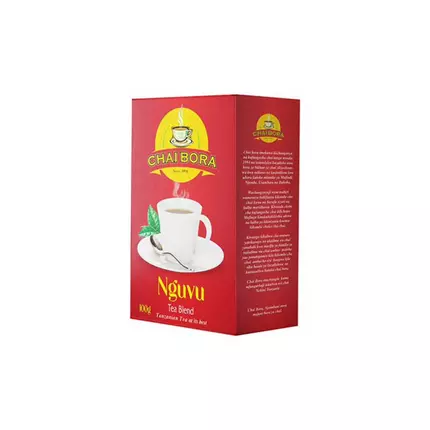 Chai Bora Tea Nguvu Blend 100g, Tagged & Enveloped Tea Bags (Pack of 36pcs) (EX-E)