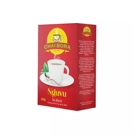 Chai Bora Tea Nguvu Blend 500g, Pack of 10pcs Tagged & Enveloped Tea Bags (EX-E)