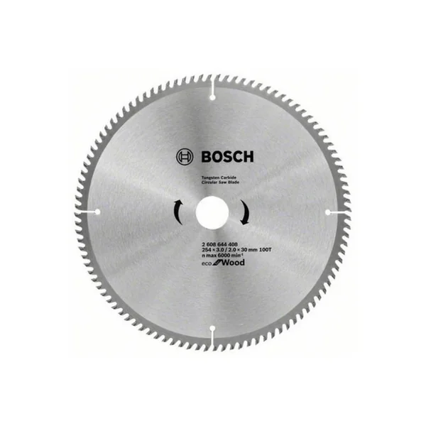 Bosch Eco for Wood Circular Saw Blade 254 mm, 100 Teeth 2608644408 (Pack of 5 Pcs)