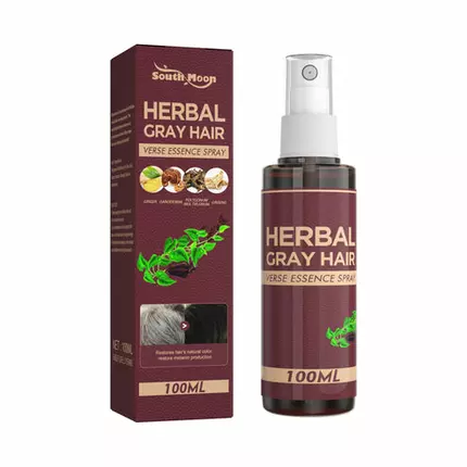 South Moon Herbal Black Hair Liquid - Polygonum Multiflorum Herbal Essence, 100ml, Moisturizes and Nourishes Natural Black Hair for a Smooth and Shiny Finish