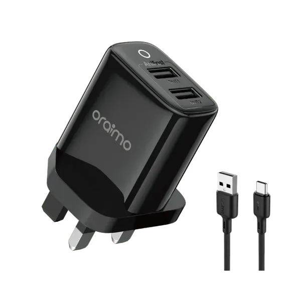 oraimo FireFly 2U 12W Wall Charger Kit