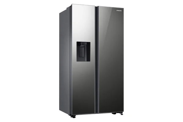 SAMSUNG 617L Side by Side Refrigerator, No Frost, Digital Inverter, Mirror Black (RS64R53112A)