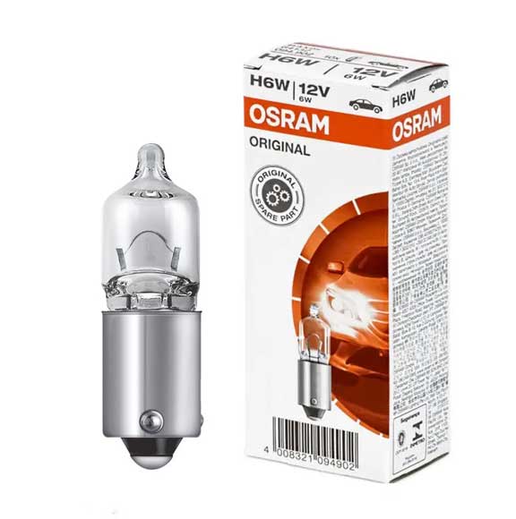 OSRAM ORIGINAL H6W BULB, 12V 6W Indicator 64132
