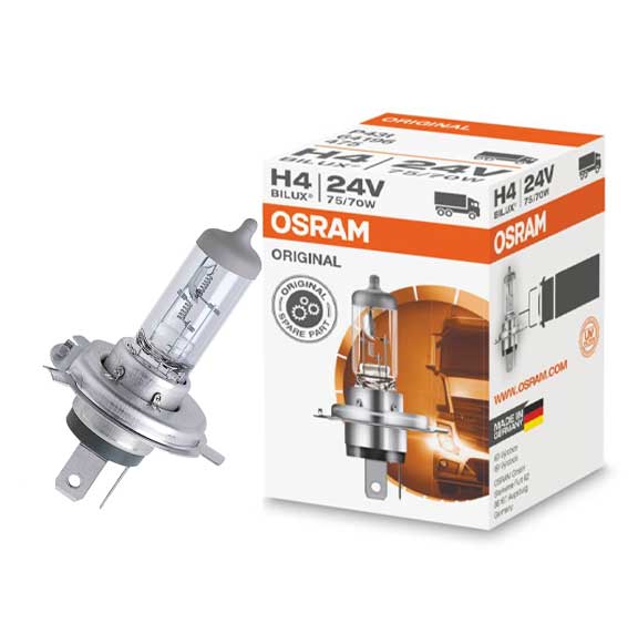OSRAM ORIGINAL BULB H4 Halogen 24V 75/70W Spotlight 64196
