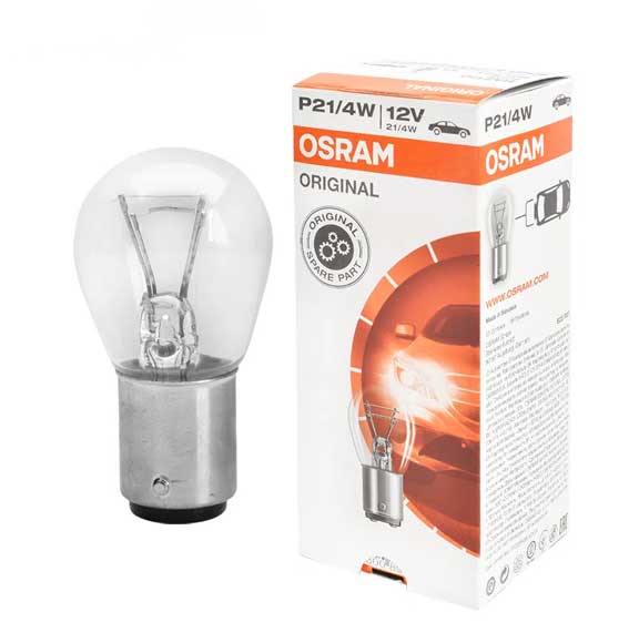 OSRAM ORIGINAL BULB P21/4W, Brake / Tail Light 7225