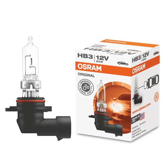 OSRAM ORIGINAL BULB HB3, 12V 60W Halogen Spotlight 9005
