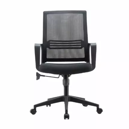 Generic Office Chair Mid Back Butterfly Mechanism Nylon Base Black P-W24B