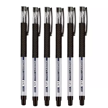Nataraj Grippo Fine Pen 0.7mm 6pcs Black