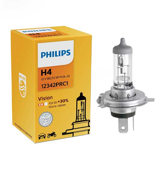 PHILIPS BULB H4 Halogen, 12V 60/55W Spotlight 64193