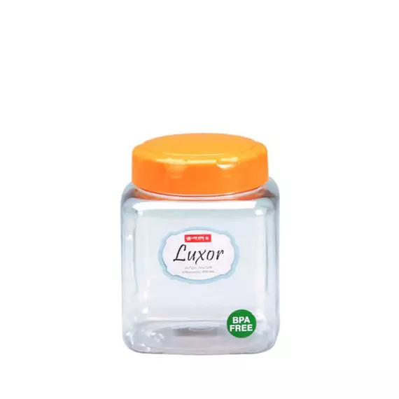 Lionstar Storage Square Plastic Jar 1150ML Luxor PP-16 Air Tight Container & Storage Space Saving Box BPA Free