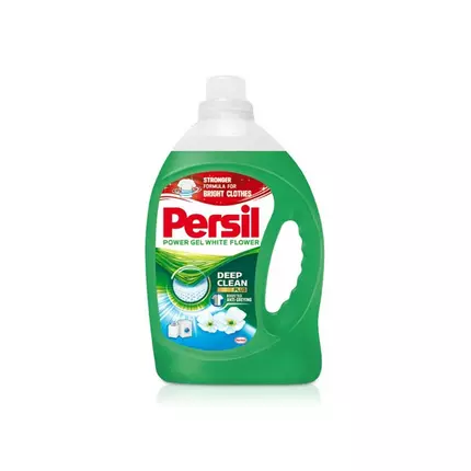 Persil Power Gel Liquid Laundry Detergent White Flower 3L for Front Loading Washing Machine, Stronger Formula For Brighter Clothes, Deep Clean Plus, Boosted Anti Greying (Pack of 6)