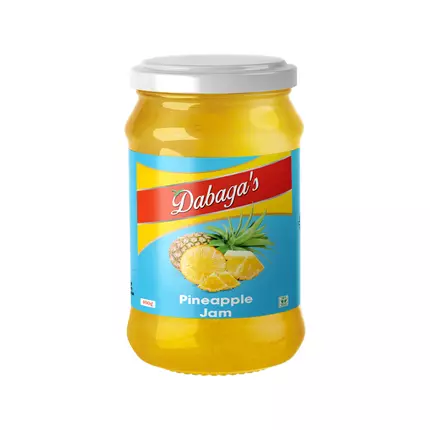 Dabaga's Pinneaple Jam 400gm Glass Jar (Pack of 12pcs)