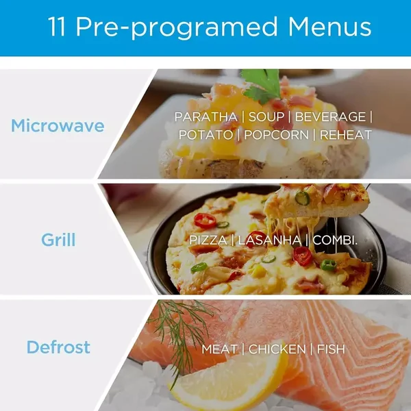 Midea Microwave Oven 30L 900W with Grill, Digital Control, Mirror Finish, Grey EG9P32MS-S