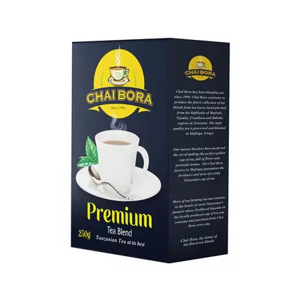 Chai Bora Tea Premium Blend Box 250g, Pack of 20pcs Tagged & Enveloped Tea Bags (EX-E)
