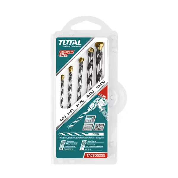 Total Drill Bit Set Masonry 5pcs TACSD5055