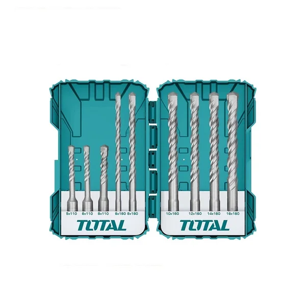 Total Drill Bit Set SDS Plus Pack of 9 TACSDL30901