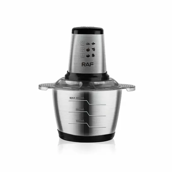 RAF Chopper 2L 1000W Stainless Steel, 4 Sharp Blades R.7034