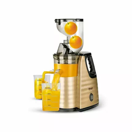 RAF Slow Juicer 1L 150W 2in1 Food Grade Material, Large Caliber, Seven Segment Extrusion Screw Shaft R.2838