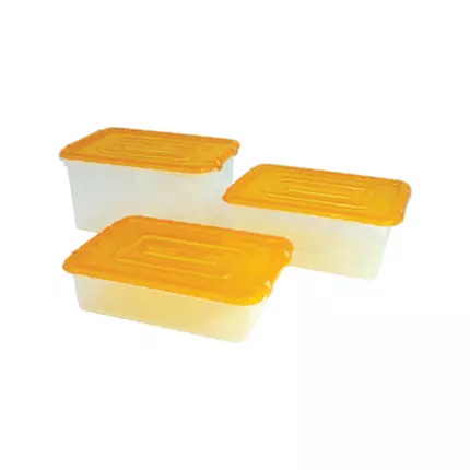 Cello Plastic Container Rugby Plain 280 x 200 x 150mm 3pc Set