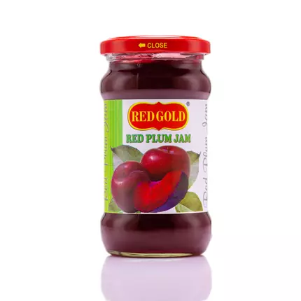 Red Gold Red Plum Jam (Jar) 350gm (Pack of 12)