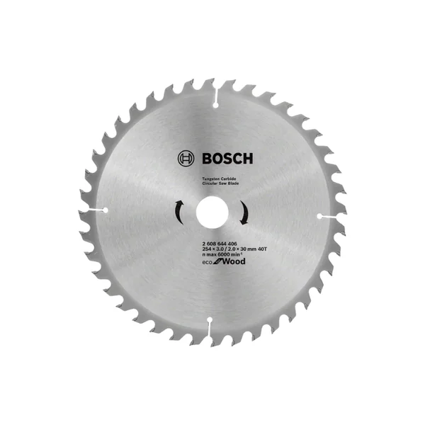 Bosch Eco for Wood Circular Saw Blade 254 mm, 40 teeth 2608644406 (Pack of 5 Pcs)