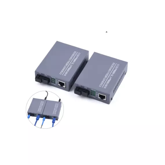 Gigabit Fiber Optical Media Converter 10/100/1000Mbps Single Mode 20Km UPC/APC SC-Port-Pair
