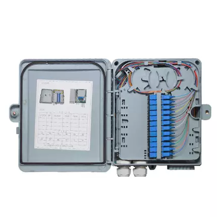 Fiber Optic Distribution Box, 12 core, LC Simplex fully loaded