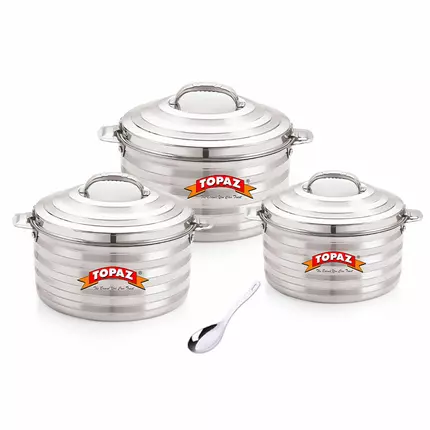 Topaz Hotpot Silverline 3pcs w/ Serving Spoon S6000/8000/12000