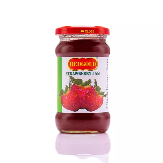 Red Gold Strawberry Jam (Jar) 350gm (Pack of 12)