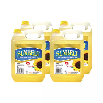 Sunbelt Sunflower Oil 5L Jerrycan (Pack of 4Pcs) (E-EX)