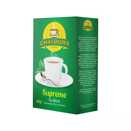 Chai Bora Tea Supreme Blend Box 500gm Pack of 10pcs Tagged & Enveloped Tea Bags (EX-E)