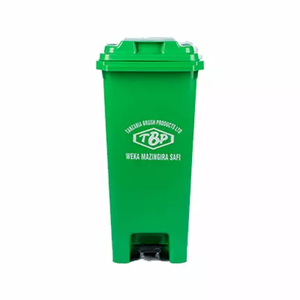 TBP Dustbin 100L with Plastic Pedal without Wheels Green 100U-P-GREEN
