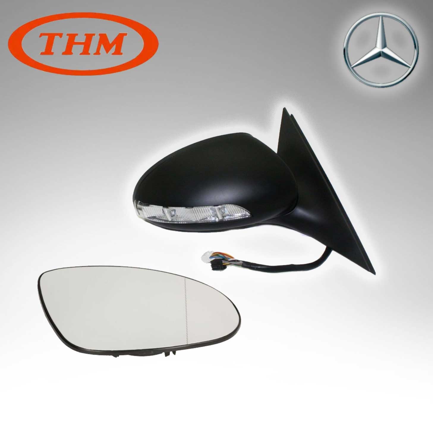 THM TH-221MEBR (Taiwan) SIDE MIRROR RIGHT HAND For Mercedes Benz 2218100476 + 2218100221 + 2218100215 + 2198100264 + 2198200621