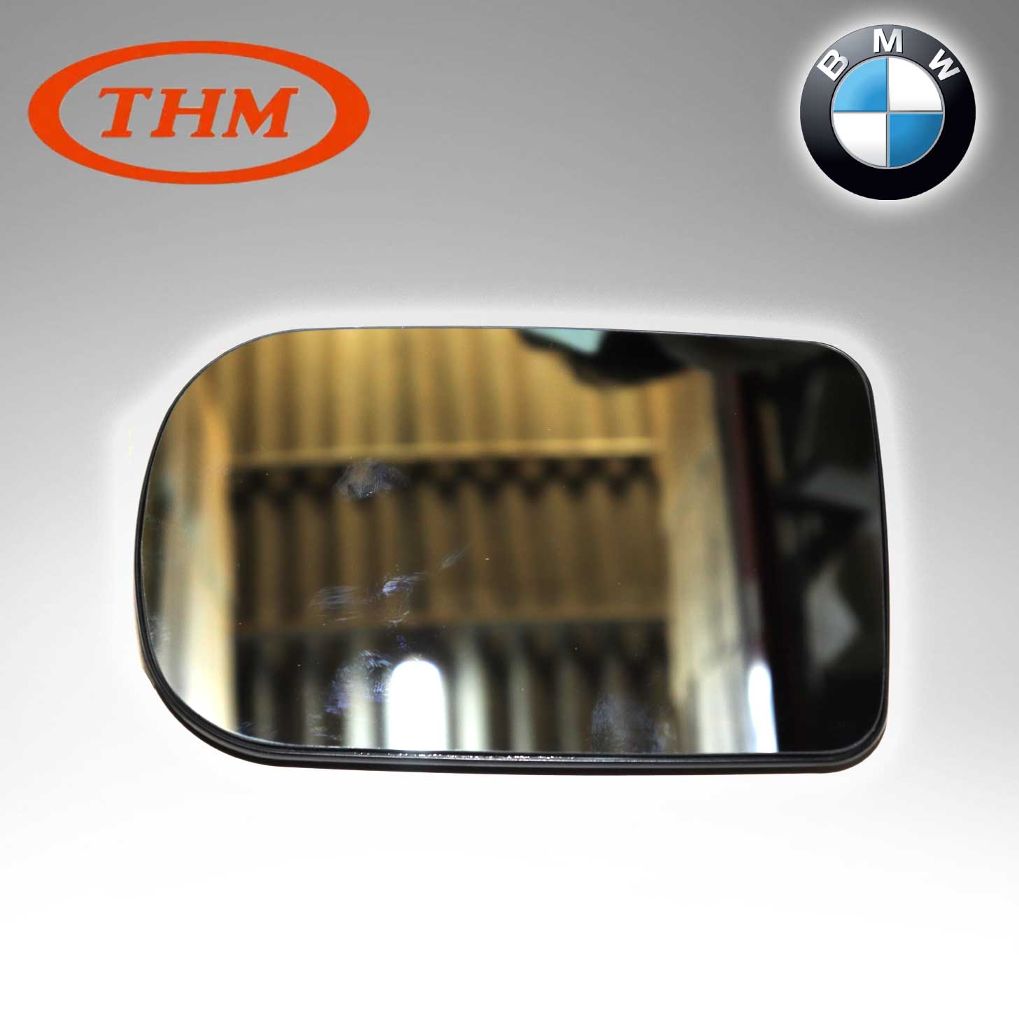 THM TH-735GHR (Taiwan) GLASS W/BASE, HEATED RIGHT HAND For BMW E38/E39