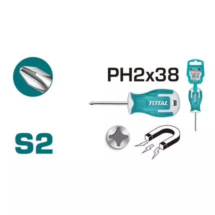 Total Phillips Screw Driver PH2 x 38mm THT26PH2038