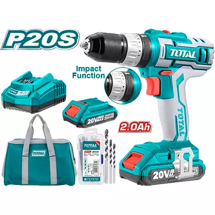 Total Impact Drill Machine Cordless Li-Ion 20V TIDLI2002
