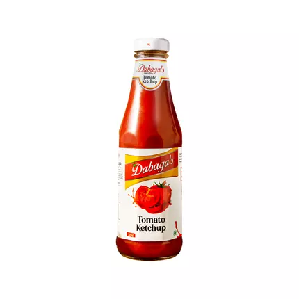 Dabaga's Tomato Ketchup Glass 325gm Bottle Pack of 12pcs