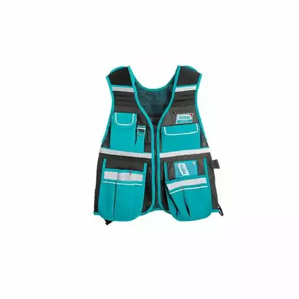 Total Tool Vest with 12 Pockets and 1 Hammer Holder Empty TTVT1601