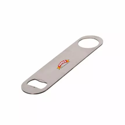 Topaz Steel Opener Flat Classic Brushed Stainless Steel Bottle Opener With Hanging Hole 0006TO