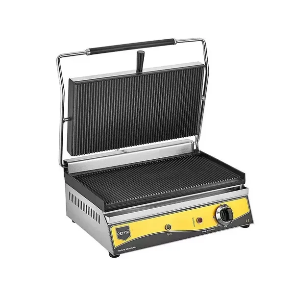 Remta Standard Panini Grill 2000W 20 Slices, Fast Heating Technology, Automatic Thermostat, Heat Insulated Handles, Stainless Steel Resistance & Build RMT15