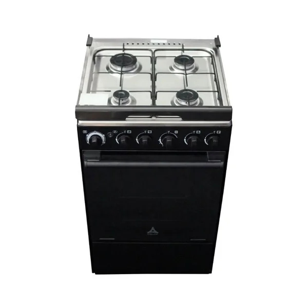 Delta Cooking Ranges 50 X 55cm 4 Gas Burner Gas Grill & Electric Oven Tanzania (Silver, DGC-5040E)